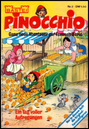 Pinocchio Aufkleber Sticker 70er Jahre Collodi Gina Gepetto Zeichentrick Set 3 